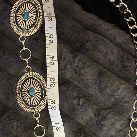 Silver and Turquoise Women's Belt - Picture 6 of 7